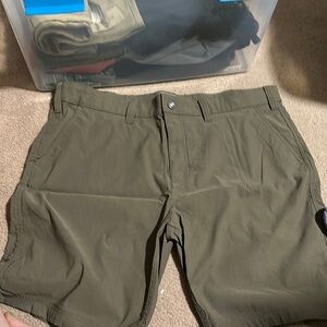 Eddie Bauer Men's Khaki Flat Front Shorts